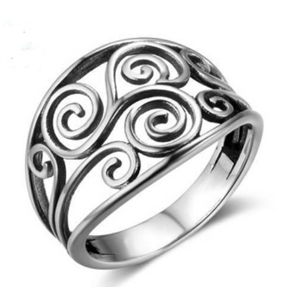 NEW James Avery Style SS Sorrento Swirl Ring